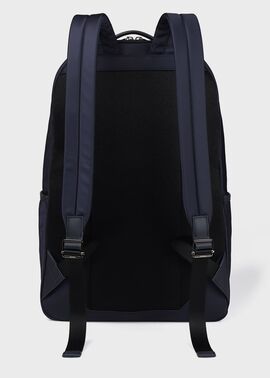 【美品】ポールスミス リュック レザーブライトストライプトリム ネイビー A4可 Amazon.co.jp: [ポールスミス] レザーブライトストライプトリム