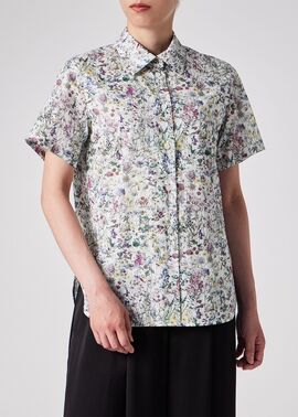 Paul Smith 半袖シャツ 花柄 リバティプリント Lサイズ 人気 極美品 Paul Smith ブラウス シャツ ウィメンズ リバティプリント 半袖
