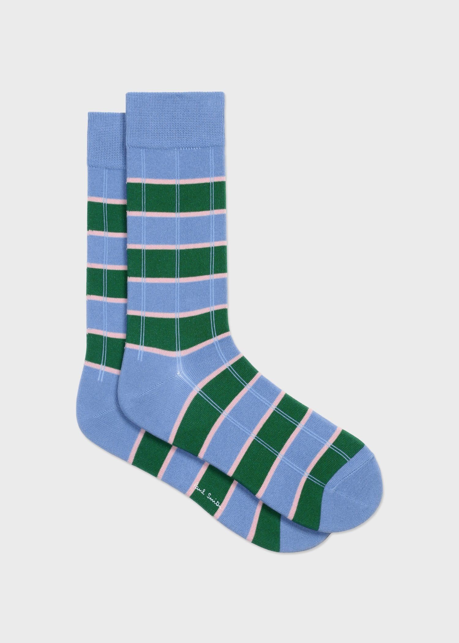 *Paul Smith* コントラストニードルボーダー ソックス コントラストニードルボーダー ソックス(ブラック) |ポール