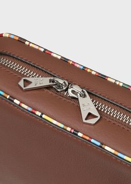 のぶ　ポールスミス　シグネチャーストライプ パイピング レザーグローブ 415gl-l02122-47.jpg
