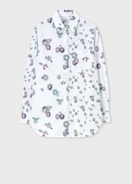 ウィメンズ "Chamomile Floral" ミックス シャツ