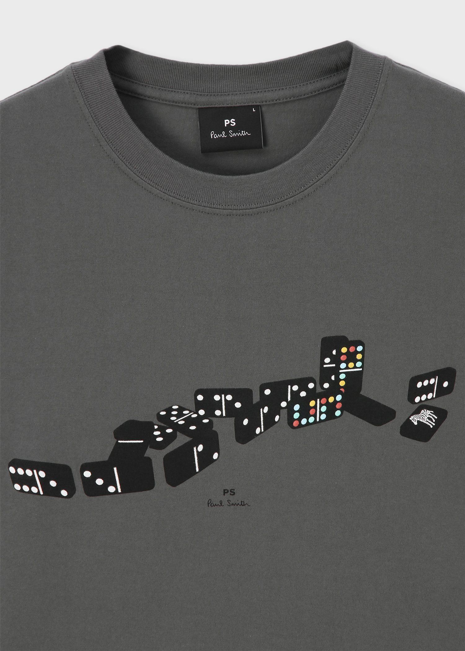 "Dominos Zebra" プリント長袖Tシャツ
