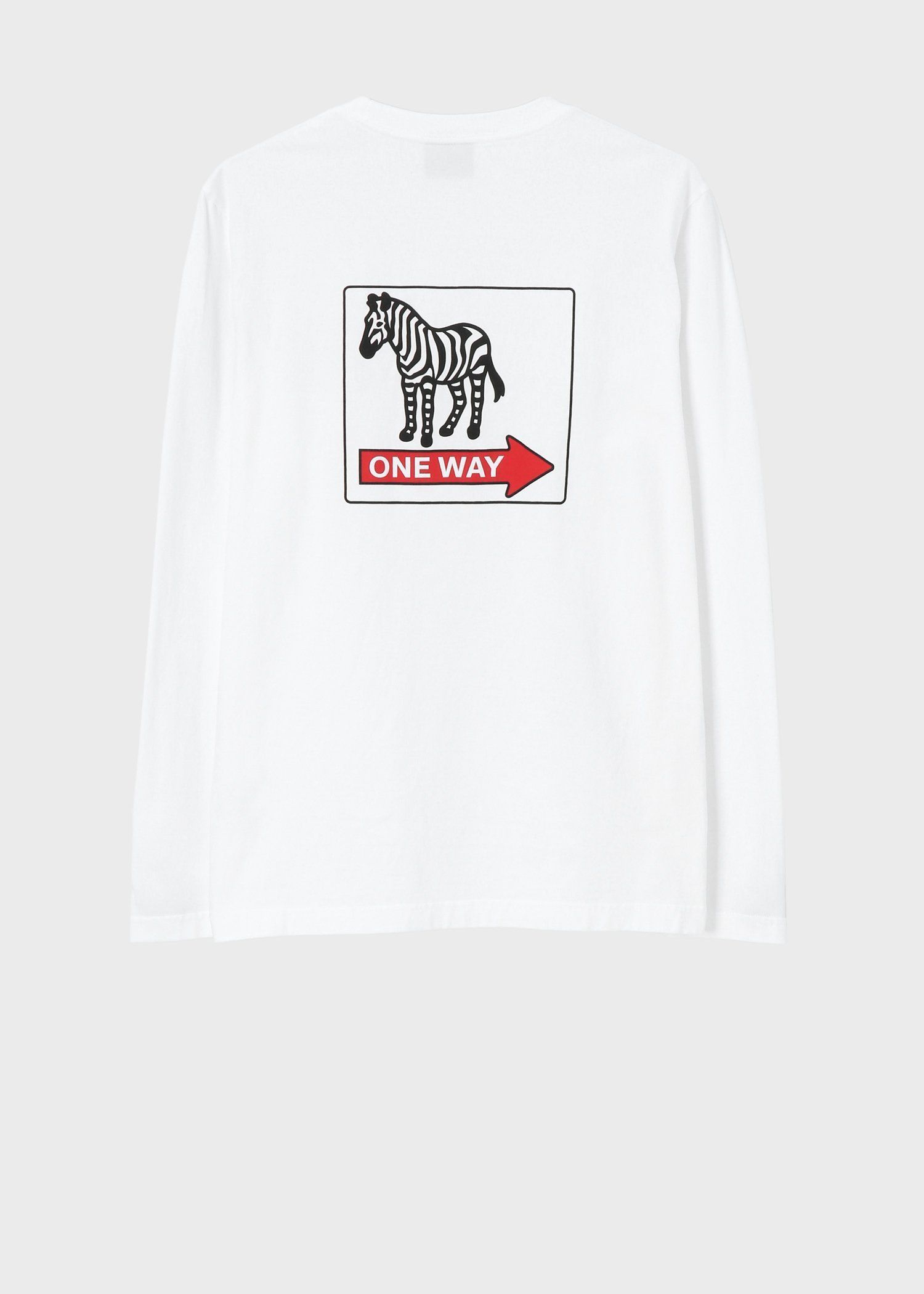 "Zebra ONEWAY" プリント長袖Tシャツ