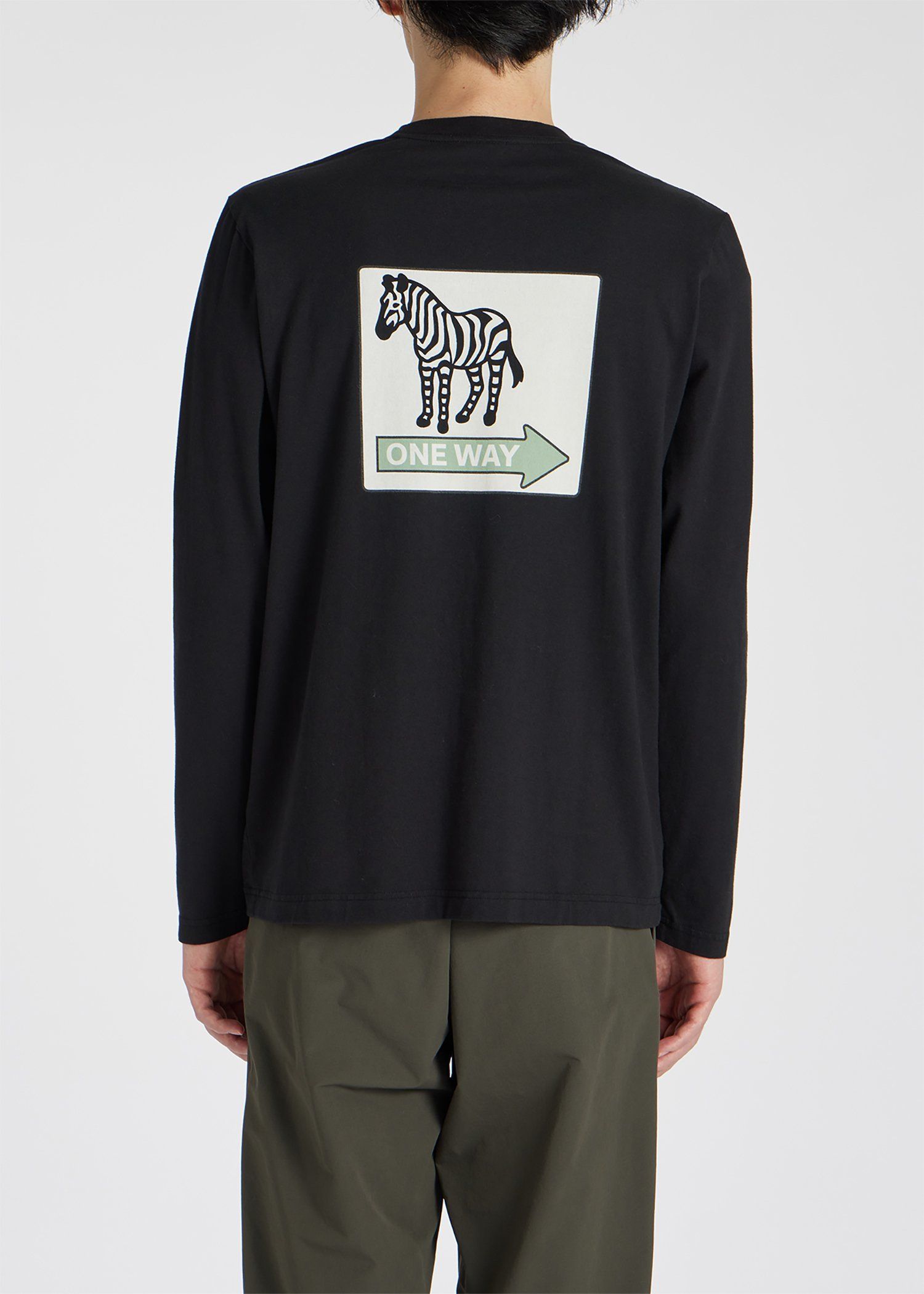 "Zebra ONEWAY" プリント長袖Tシャツ