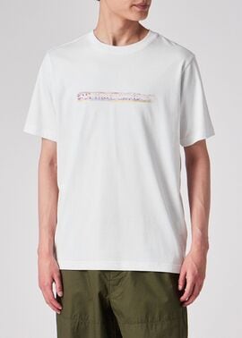 【関税込み】Paul Smith ホワイト グラフィックTシャツ Drawn by Paul ”Mr Giraffe” Tシャツ