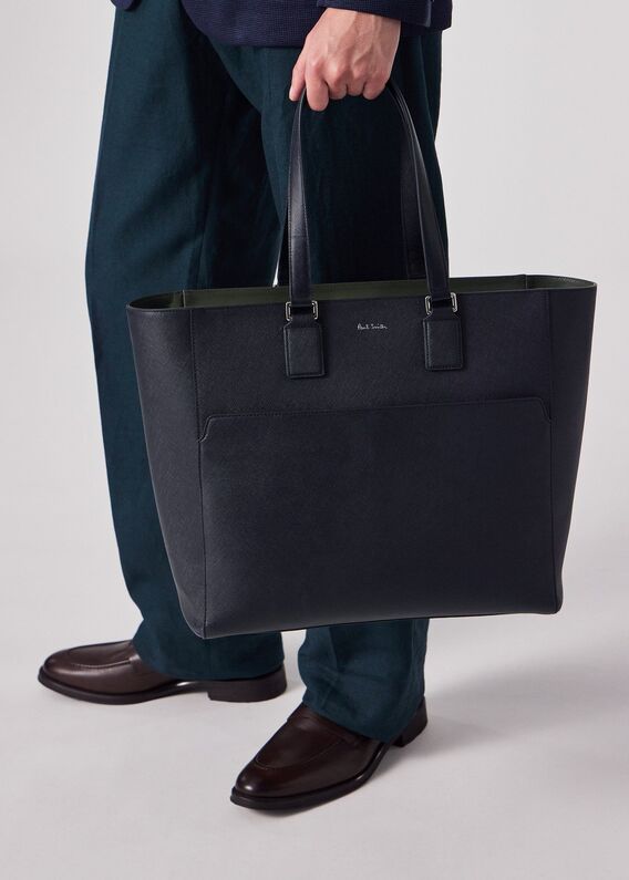 Paul smith ポールスミス 黒 トートバッグ 革 ビジネスバッグ