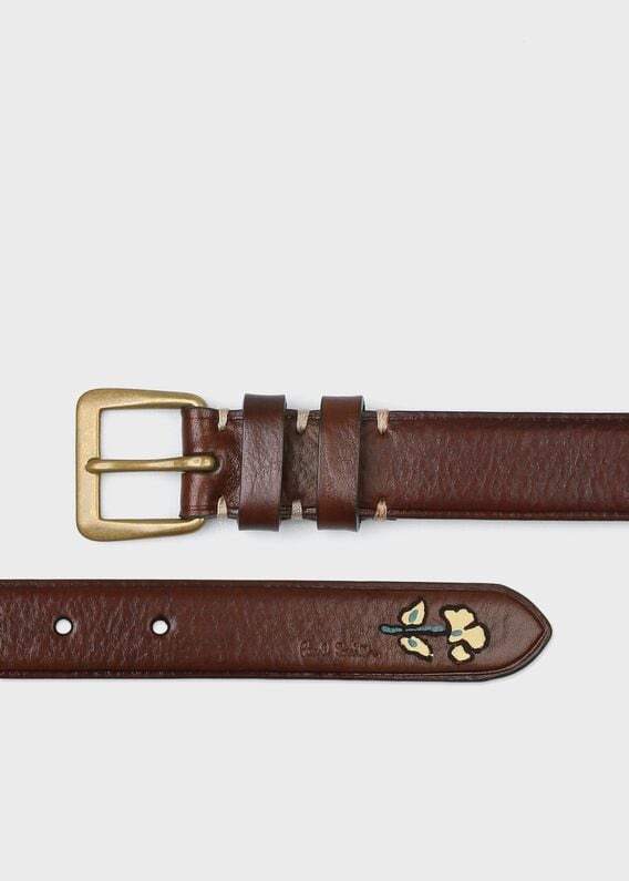 美品 Paul Smith レザーベルト 76 黒 ブラック ビジネス ドレス