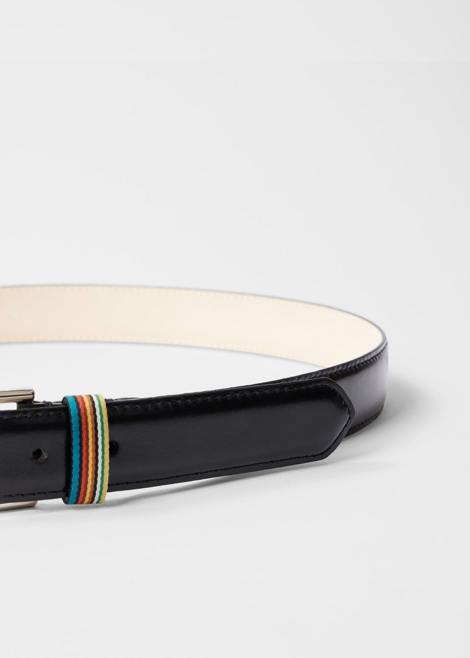"Signature Stripe Loop" レザーベルト