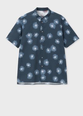 "Luminescent Floral" 半袖シャツ