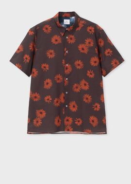 "Luminescent Floral" 半袖シャツ