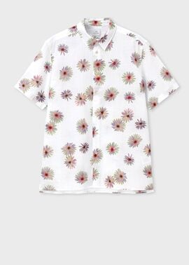 "Luminescent Floral" 半袖シャツ