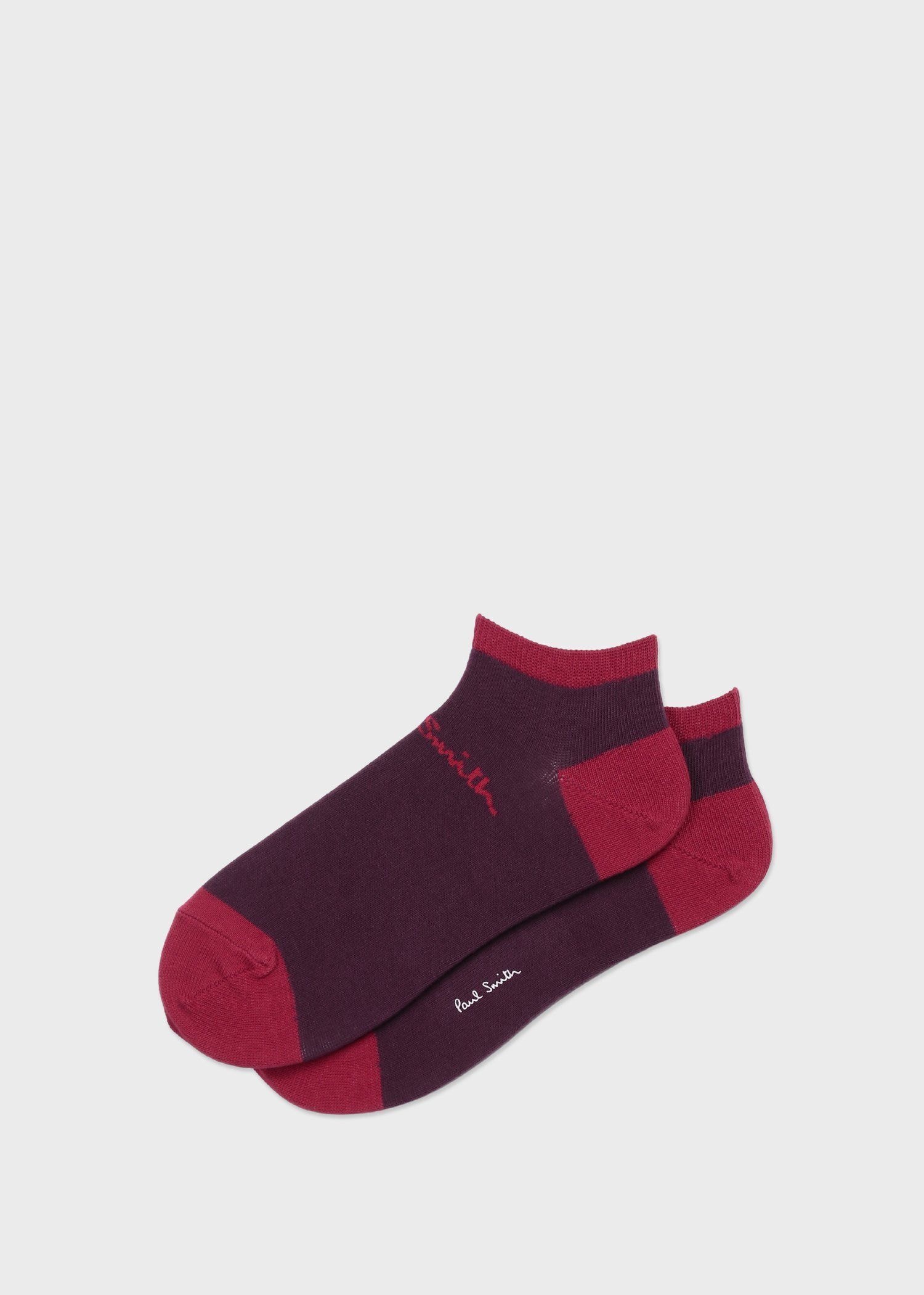*Paul Smith* アンクルロゴ ショートソックス アンクルロゴ ショートソックス(ダークレッド) |ポール・スミス