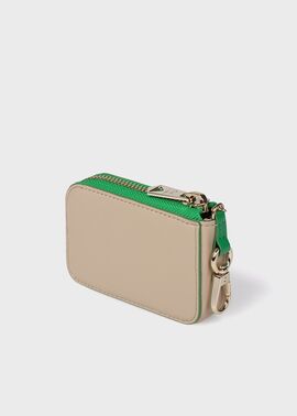 【Paul Smith】サプルレザー キーケース ロゴ ラウンドジップ サプルレザー キーケース（ブルーグリーン） ｜ポール・スミス