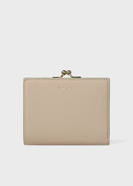サプルレザー がま口2つ折り財布