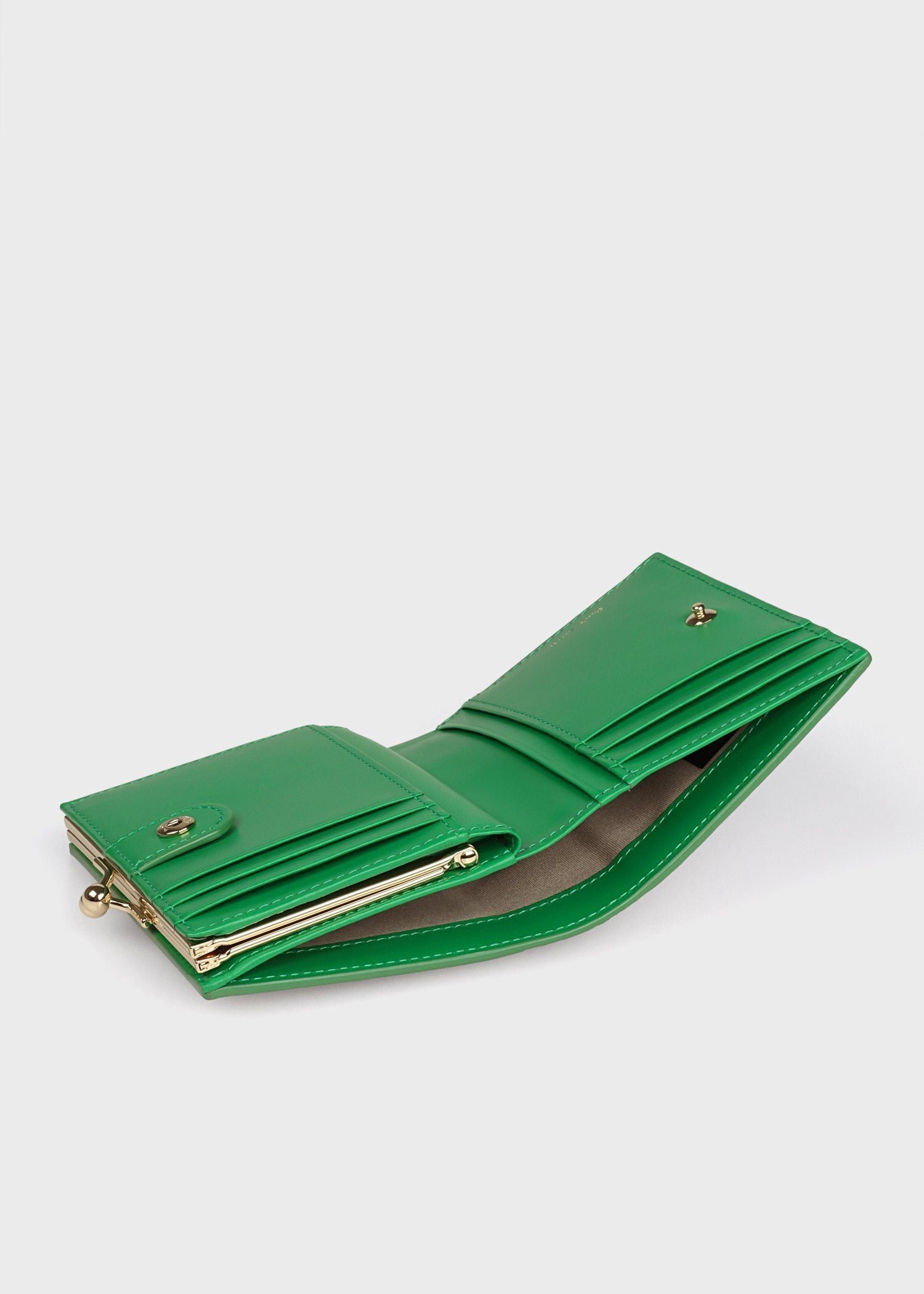 【Paul Smith】素敵！サプルレザー がま口2つ折り財布 サプルレザー がま口2つ折り財布（555405W011