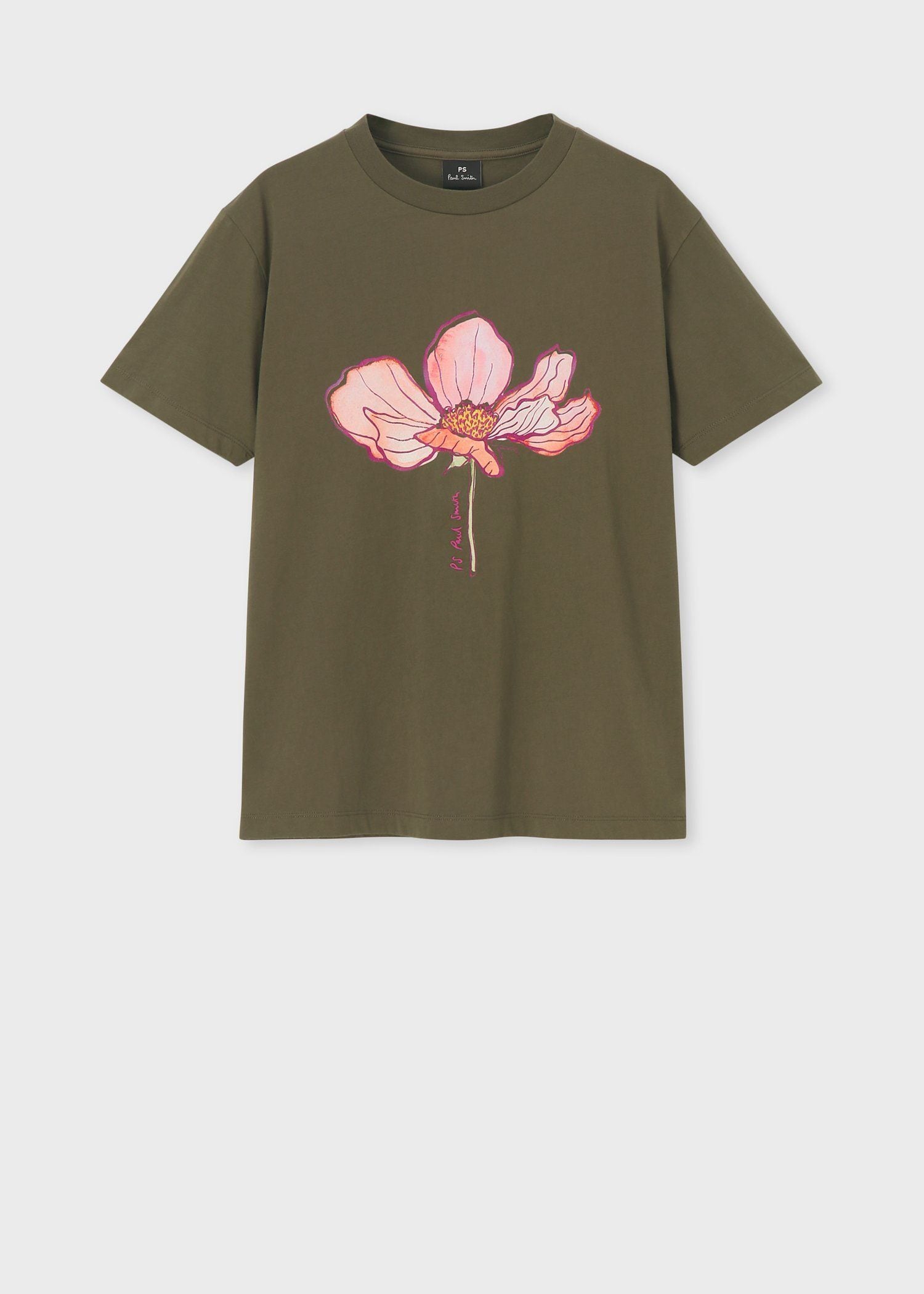 ウィメンズ シングル ブルーム 半袖Tシャツ（オリーブ