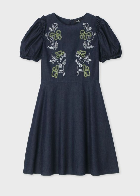 【美品】ピーエスポールスミス ジュエリー 総柄 ワンピース ブラック 38 極美品】ピーエスポールスミス ジュエリー 総柄 ワンピース