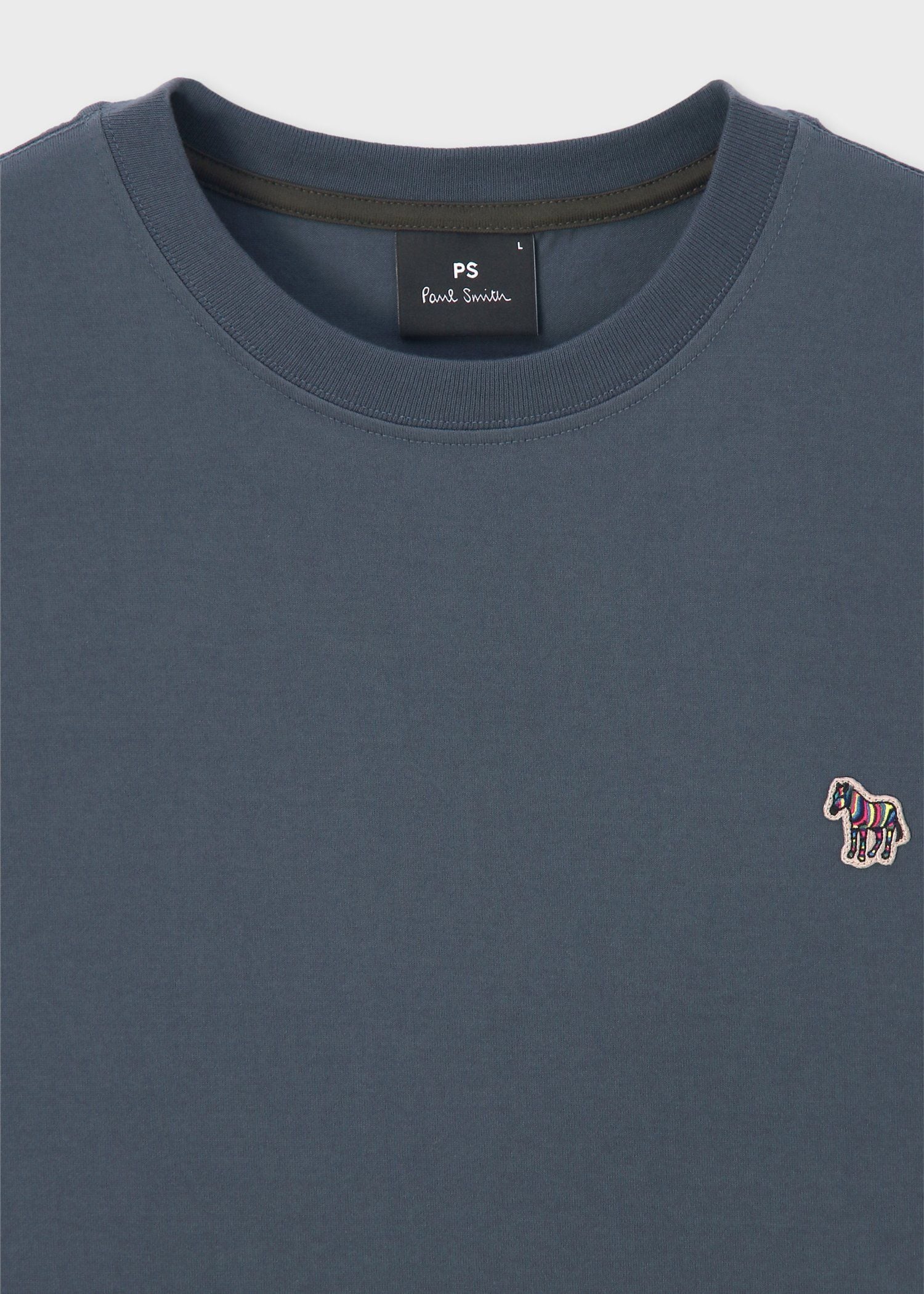 【Paul Smith】カットソー Plainsエンブロイダリー ブルー Paul Smith ポールスミス Sports Stripe Zebra ワンポイントT