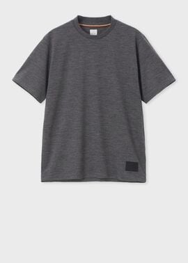 "Cropped Logo" テックウール Tシャツ