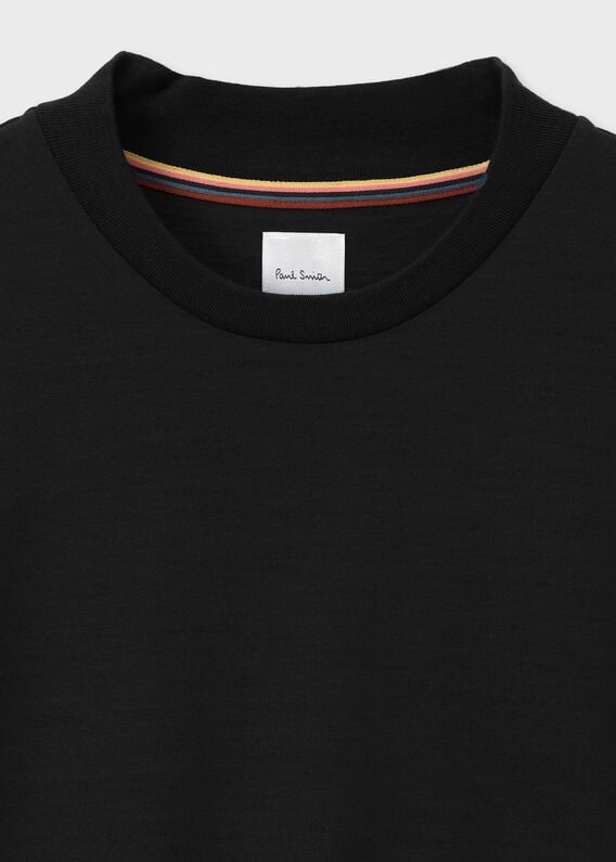 良品✨ポールスミス✨Paul Smith 羊毛100% Pコート 黒 Lサイズ Sports Stripe Zebra” ワンポイント パーカ / 553514 361R