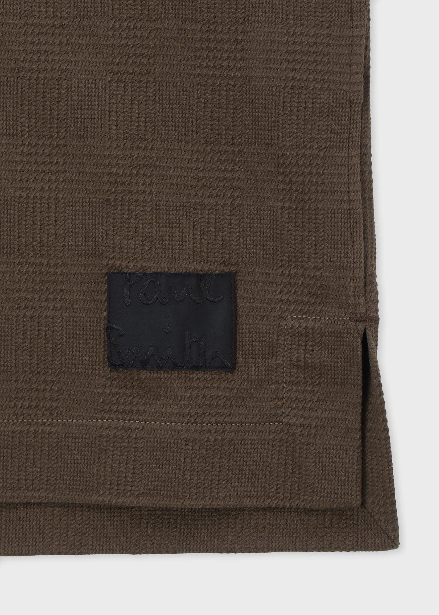 "Cropped Logo" グレンチェックパターン オーバーサイズシャツ