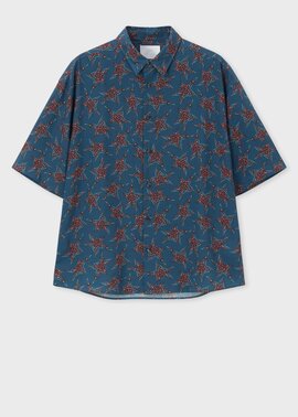 美品！名作！ ポールスミス 半袖シャツ　星座　天体　宇宙　M クリーニング済み 美品！名作！ ポールスミス 半袖シャツ 星座 天体 宇宙 M