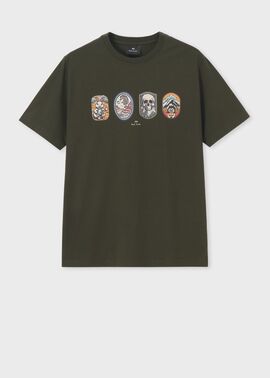 PS Paul Smith Taverna 総柄　グリーン　半袖シャツ　Mサイズ PS Paul Smith Taverna 総柄 グリーン 半袖シャツ Mサイズ