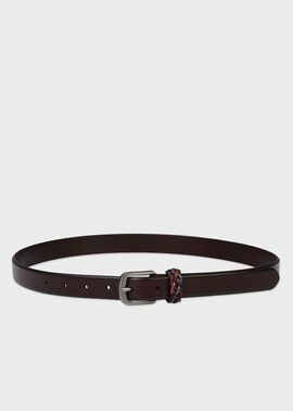 Paul Smith ポールスミス マルチカラー レザーベルト レディース マルチカラーメッシュ レザーベルト（ダークブラウン） ｜ポール