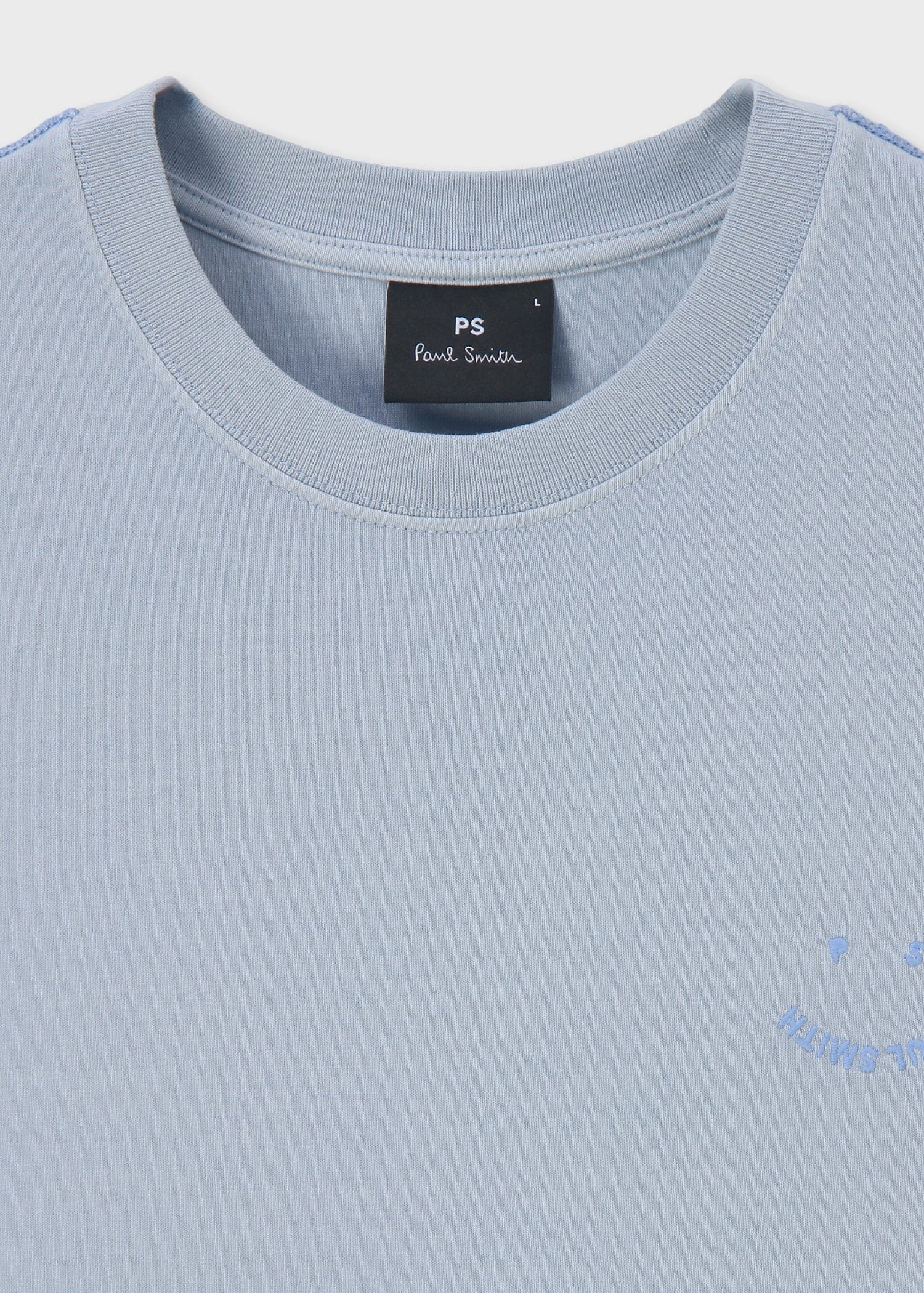 Paul Smith collection 半袖シャツ L ライトブルー Happy