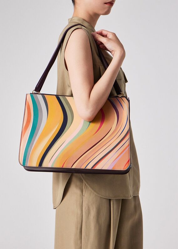 極美品⭐️ポールスミス レザートートバッグ カラードチップ ロゴ ブラウン A4 Paul Smith｜ポールスミスのトートバッグ（A4サイズ収納可）通販
