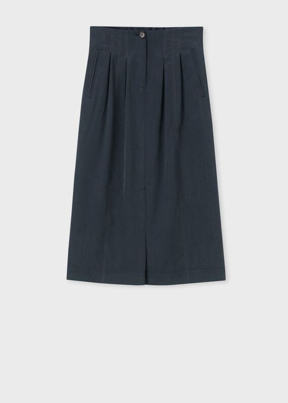 【人気⭐おしゃれ⭐Paul Smith】黒　オレンジ柄　タイトスカート　ボタン Paul Smith