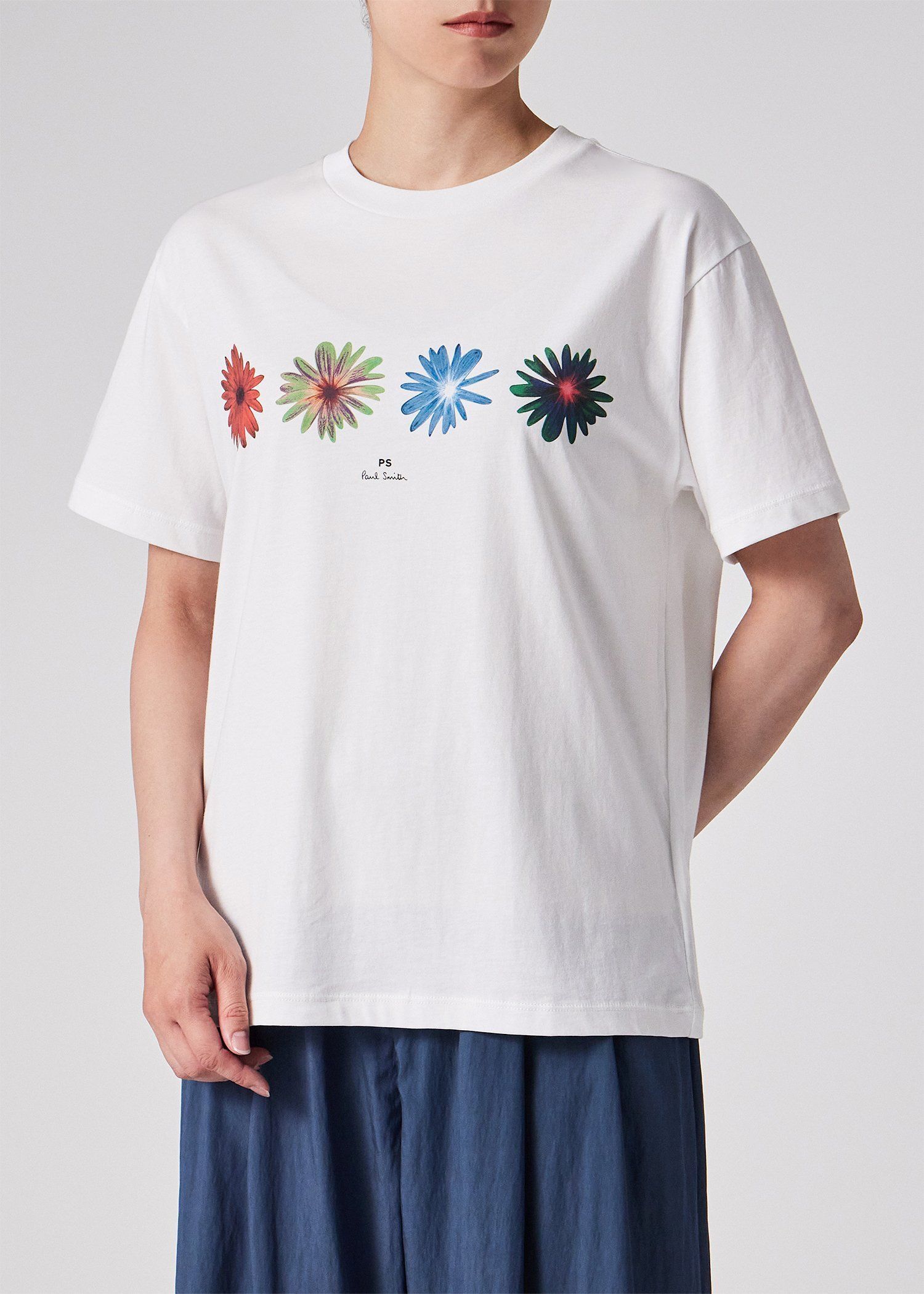 ポールスミス フローラル 長袖シャツ 花柄 ホワイト 苺 イタリア製 Paul Smith - Paul Smith ポールスミス 長袖シャツ 花柄刺繍 総