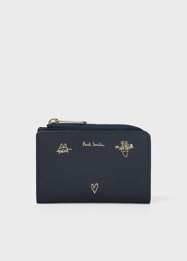 579 新品PaulSmith ポールスミス Mドゥードゥル キーケース小銭入れ ミックスドゥードゥル キー&コインケース(ネイビー) |ポール