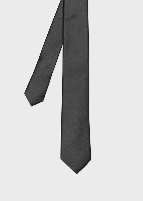 ꧁美品꧂ ポールスミス ネクタイ ナロータイ 無地 ソリッド シルバー 光沢 Paul Smith - ꧁美品꧂ ポールスミス ネクタイ ナロータイ 無地