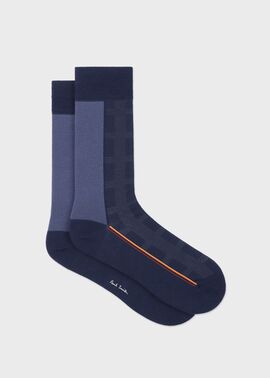 チェック＆ソリッド ソックス