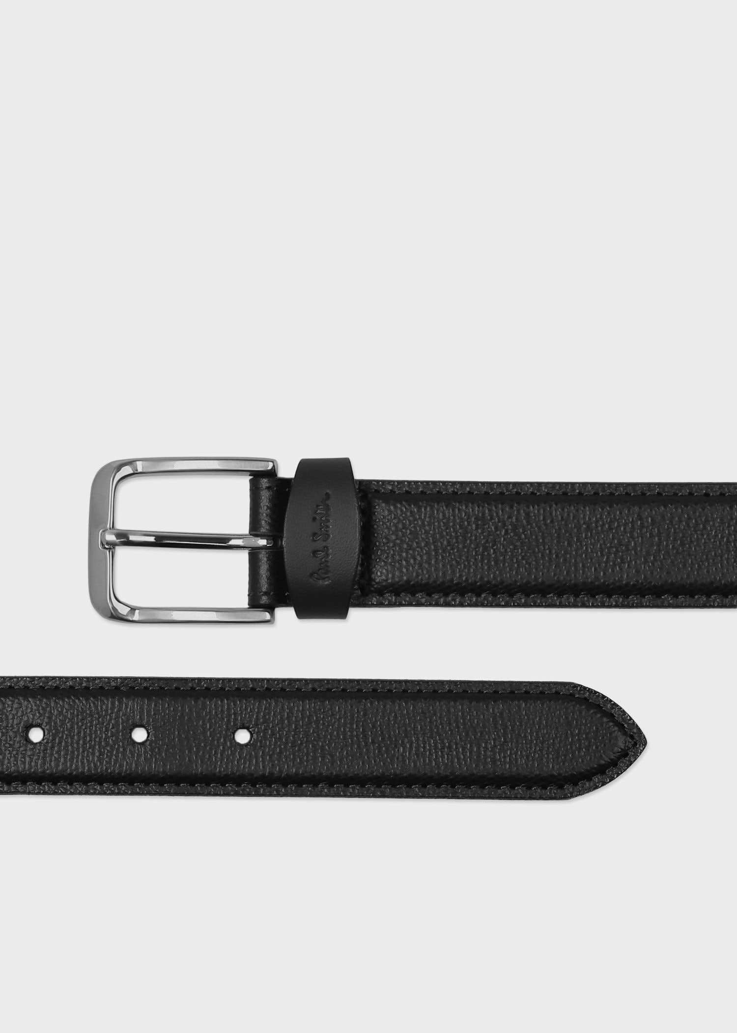 ソリッドグレイン レザーベルト（ダークブラウン） ｜ポール・スミス