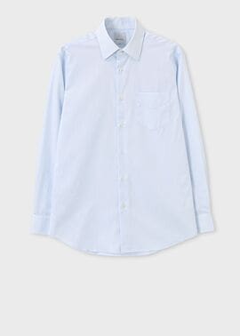 シャドーピンストライプ ドレスシャツ（ライトブルー） ｜ポール・スミス