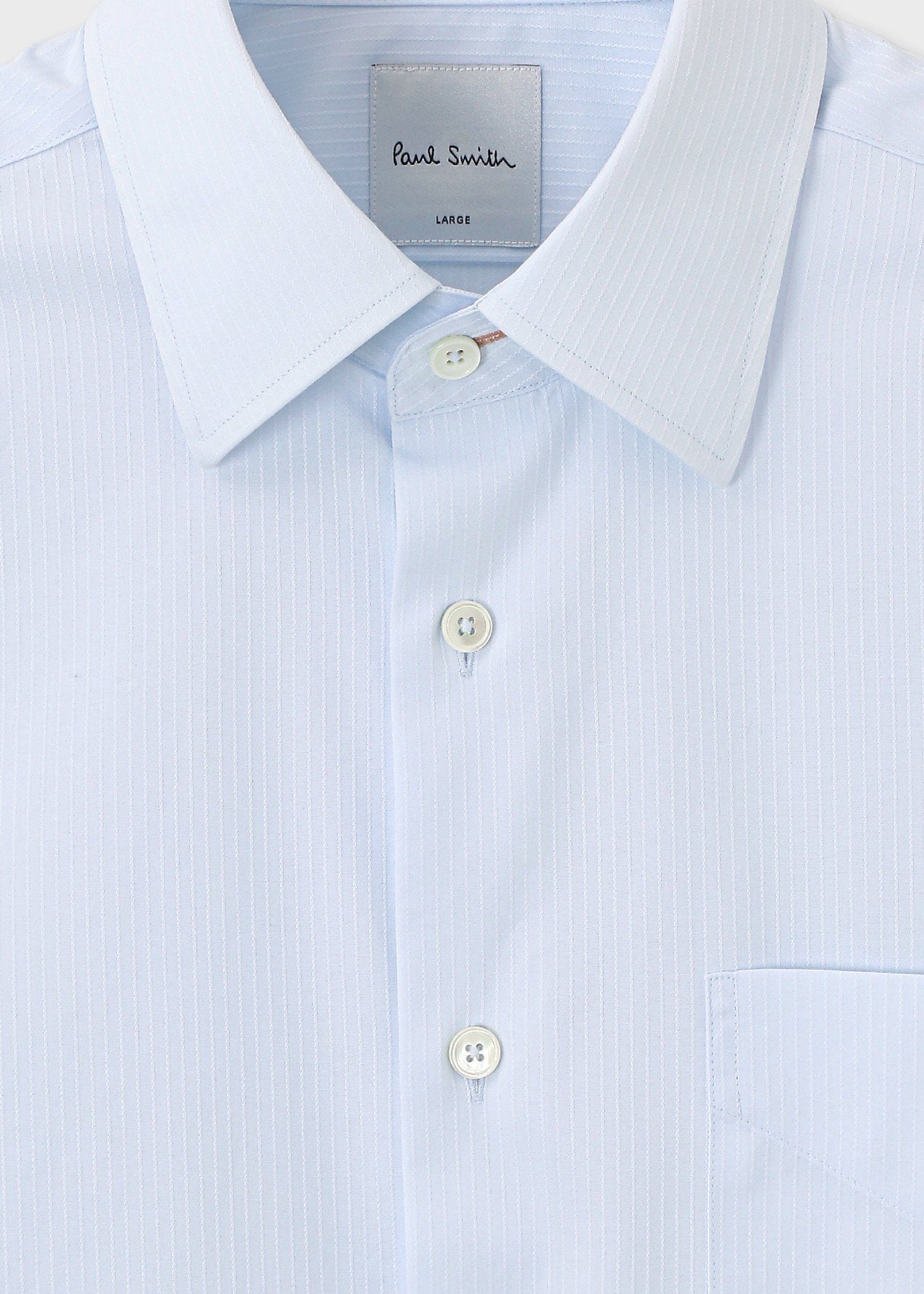 シャドーピンストライプ ドレスシャツ（ライトブルー） ｜ポール・スミス
