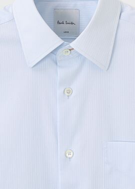 シャドーピンストライプ ドレスシャツ（ライトブルー） ｜ポール・スミス