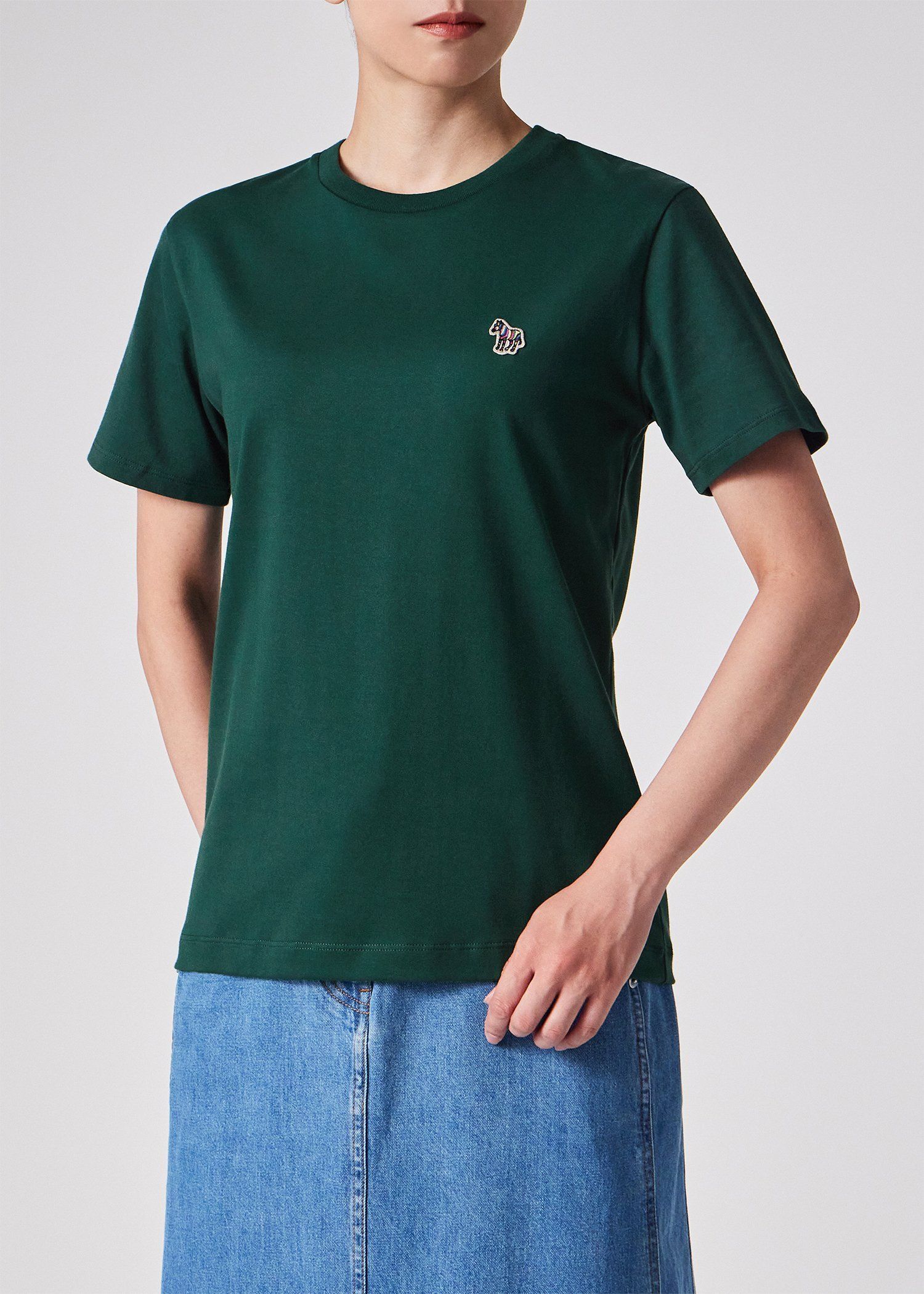 ウィメンズ ゼブラワッペン 半袖Tシャツ（グリーン） ｜ポール