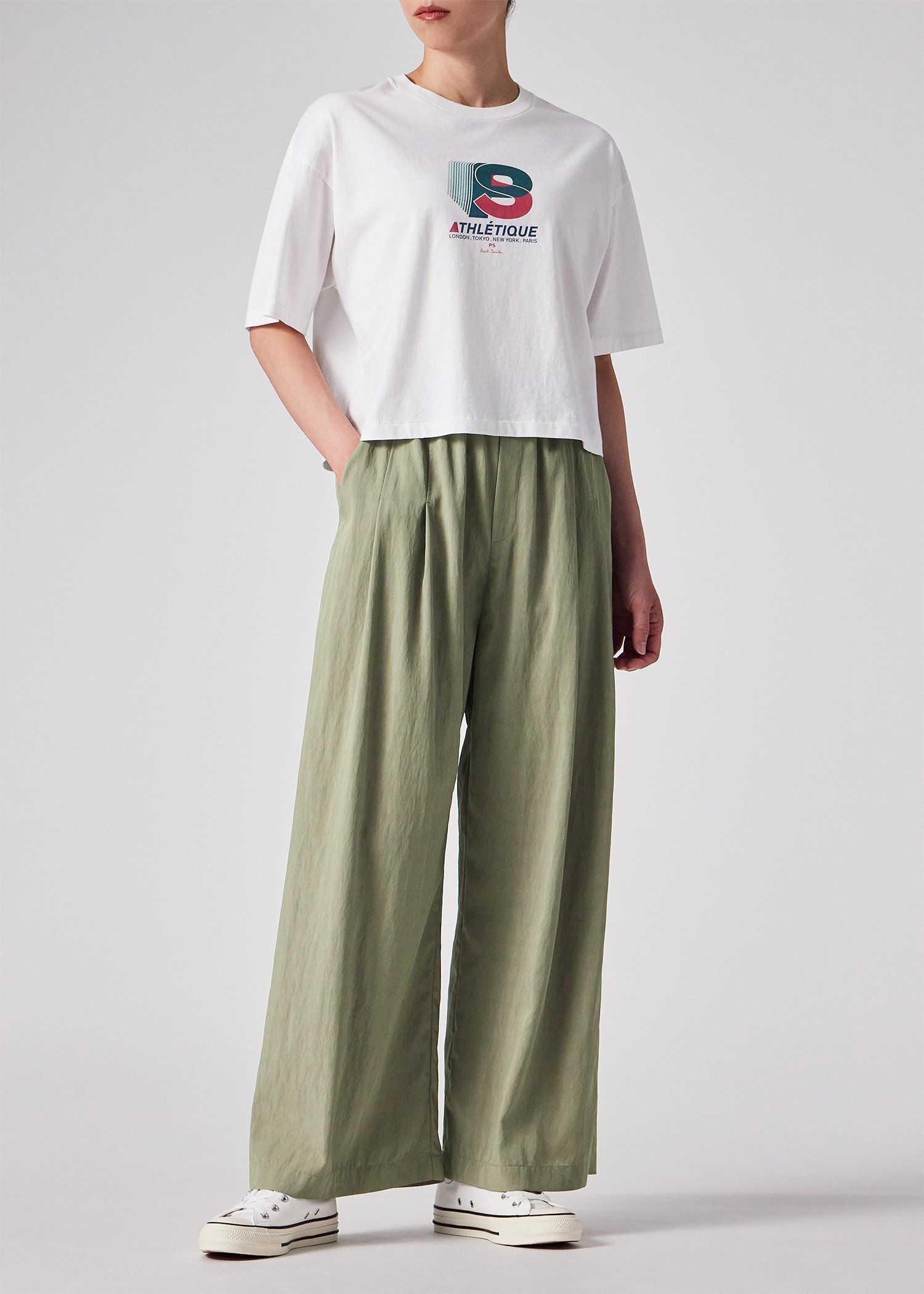 ウィメンズ アスレチック クロップド 半袖Tシャツ