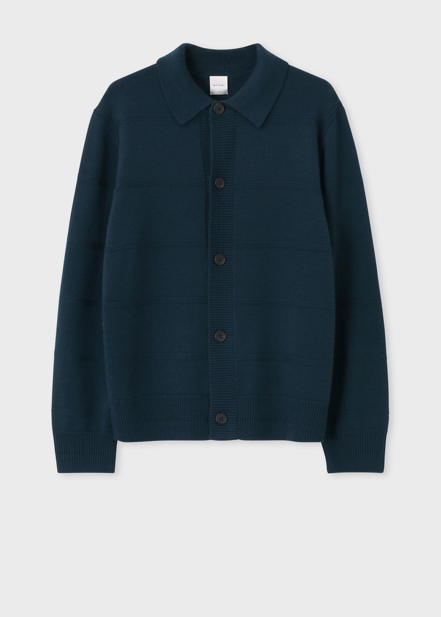 【USED】Paul Smith カーディガン マルチボーダー トーナルボーダー カラードカーディガンニット（ダークブルー