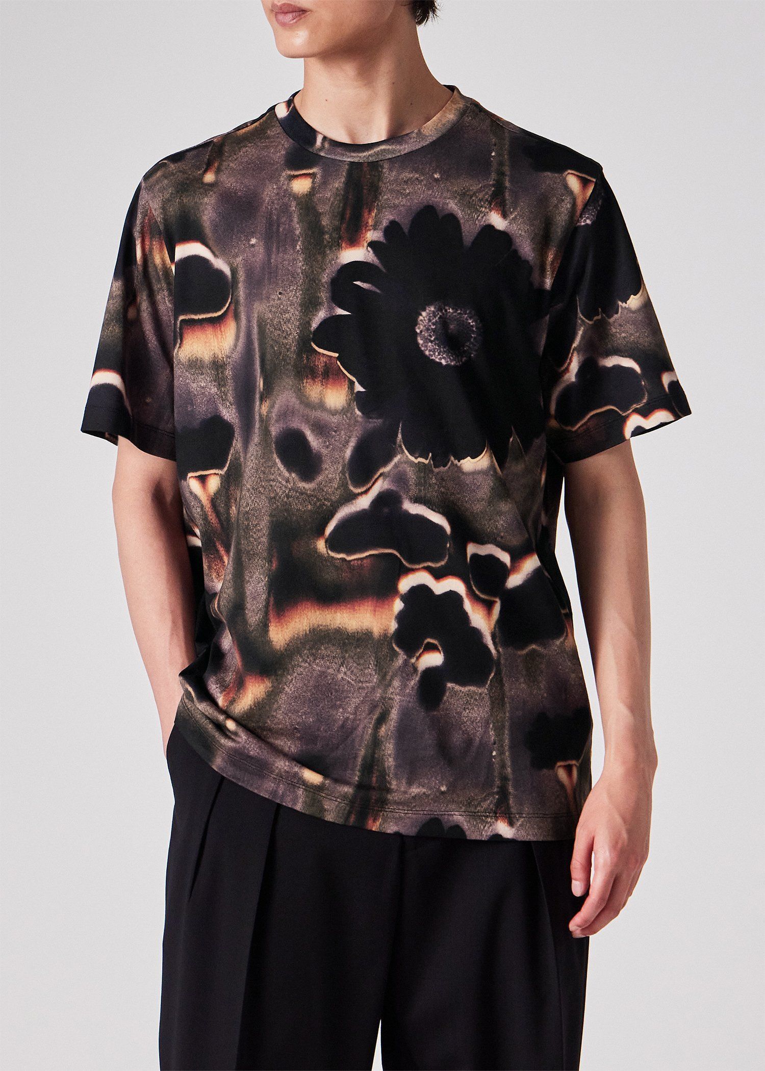 ポールスミス スクリーン ビッグフローラル 花柄 オールオーバー Tシャツ ポールスミス スクリーン ビッグフローラル 花柄 オールオーバー T