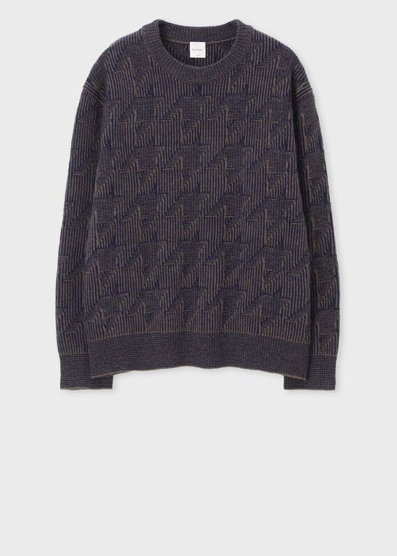 NEW ★PAUL SMITH★ グラフィカル チェック クルーネック ニット メンズ ニットウェア ｜ポール・スミス