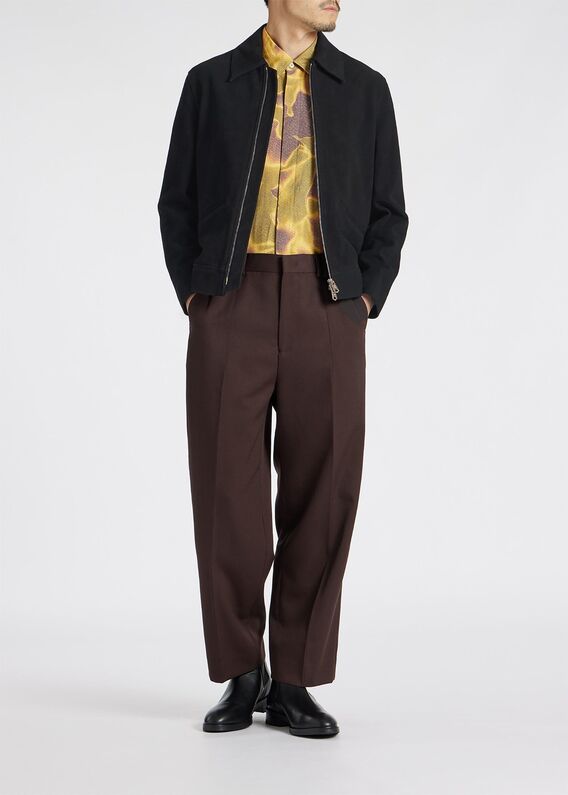 良品✨Paul smith レザージャケット シングル ボンバー 切り替え paul smith カウレザー レザージャケット ブラック 黒 L（Paul