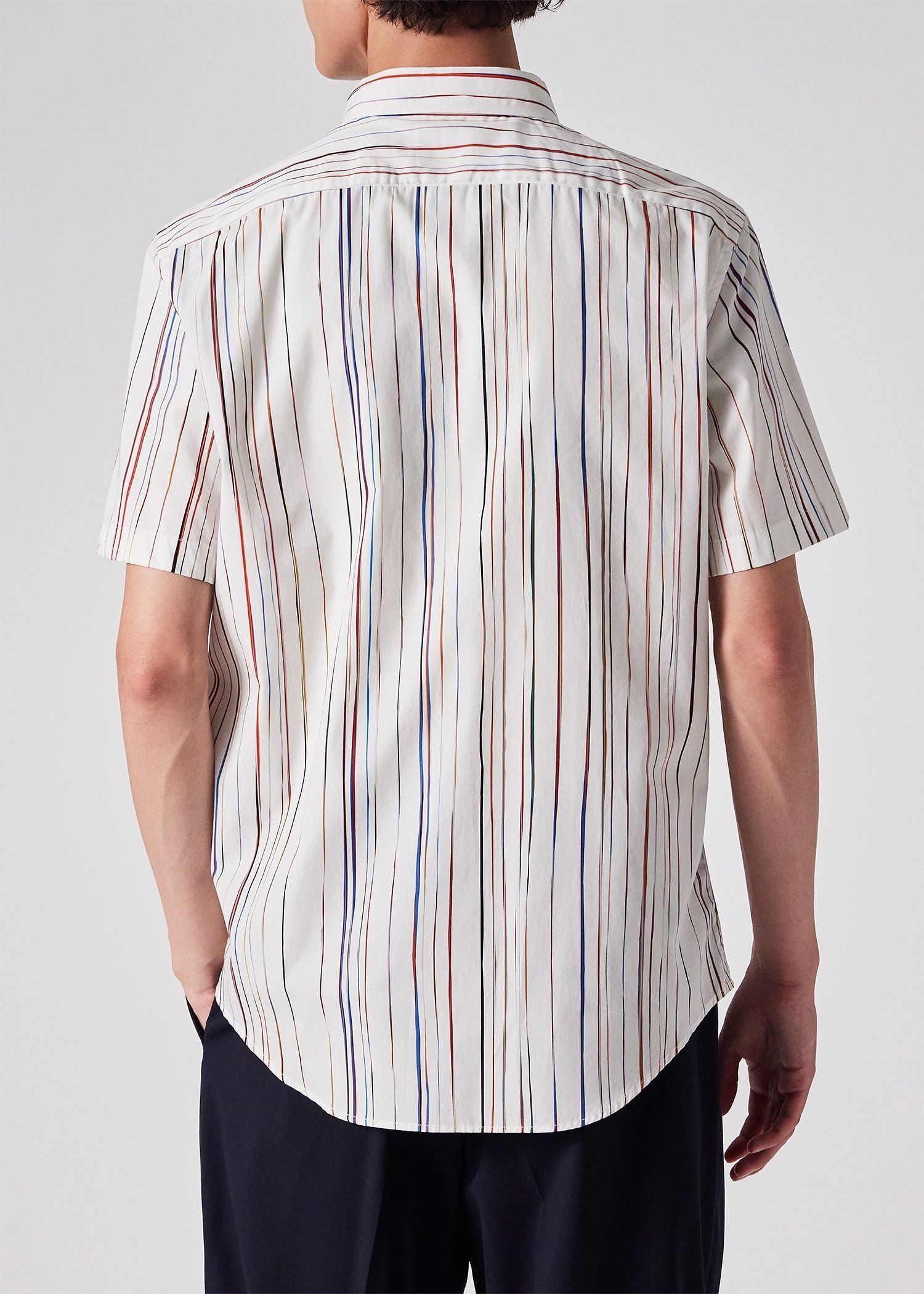 "Signature Pinstripe" 半袖シャツ