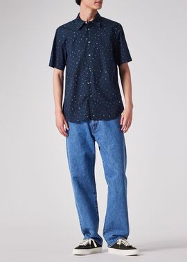 良品 Paul Smith LONDON L コットン半袖シャツ ネイビー 送料無料】【ラッピング無料】ポールスミス Paul Smith シャツ
