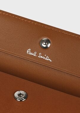 【新品未使用⠀】Paul Smith 名刺入れ ブラウン レザー 箱付き コンサティーナ AW25 名刺入れ（ブラウン） ｜ポール・スミス
