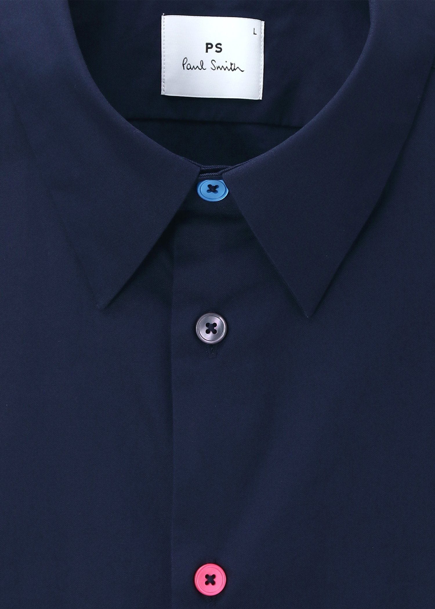 マルチカラーボタン 半袖シャツ（ネイビー） ｜ポール・スミス