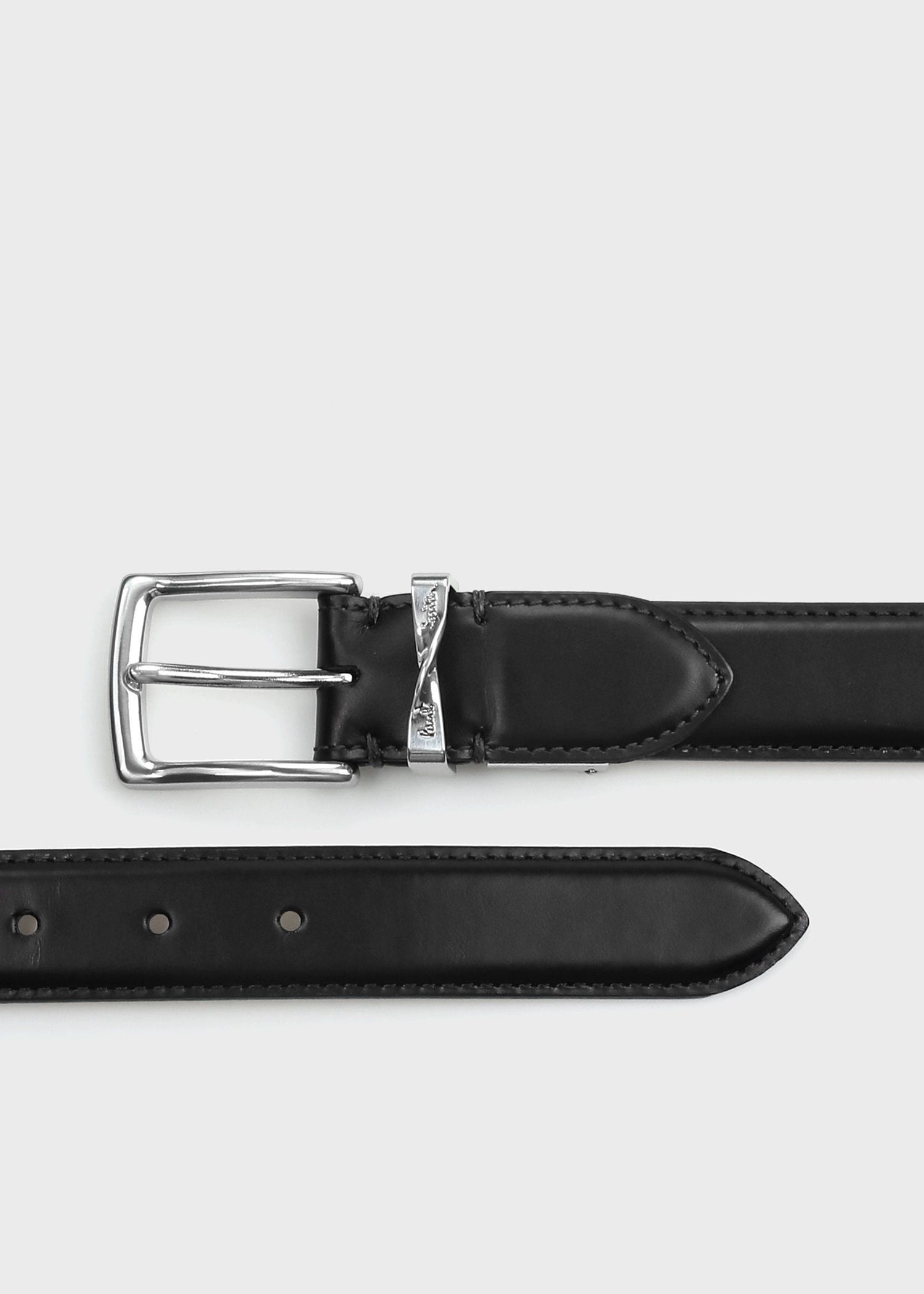 Paul Smith ツイストループロゴ レザーベルト ツイストループロゴ レザーベルト ｜ポール・スミス